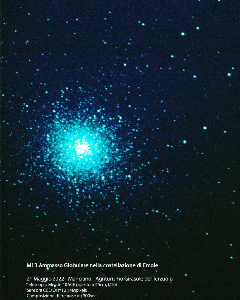 Galassia M13 - è la più difficile da fotografare 
https://www.pomonte.com 